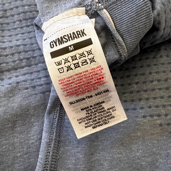 Gymshark Vital Seamless 2.0 Leggings: Blue Marl, Size M - Picture 7 of 7